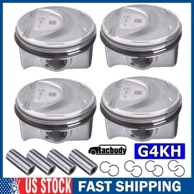 G4KH Pistons & Rings Kit For Kia Optima Sportage Hyundai Santa Fe Sonata 2.0L US Foto 1 de 4