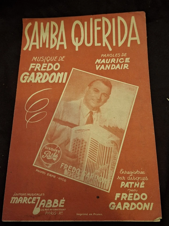 Partition Samba Querida Fredo Gardoni Maurice Vandair Sheet Music - Photo 1/1