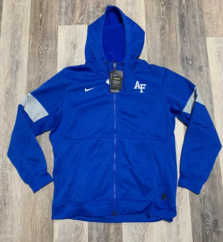 Men’s Nike Air Force Falcons Therma Fit Full Zip Jacket Blue Size XL $90 NWT Cover