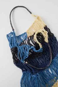 Free People  woven  crochet beach tote bag purse - Picture 1 of 1