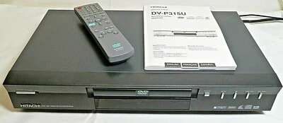 Hitachi DVD CD Video Reproductor de CD Modelo DVD-P315U Control Remoto, Manual, Totalmente Probado A+A+ Foto 1 de 4
