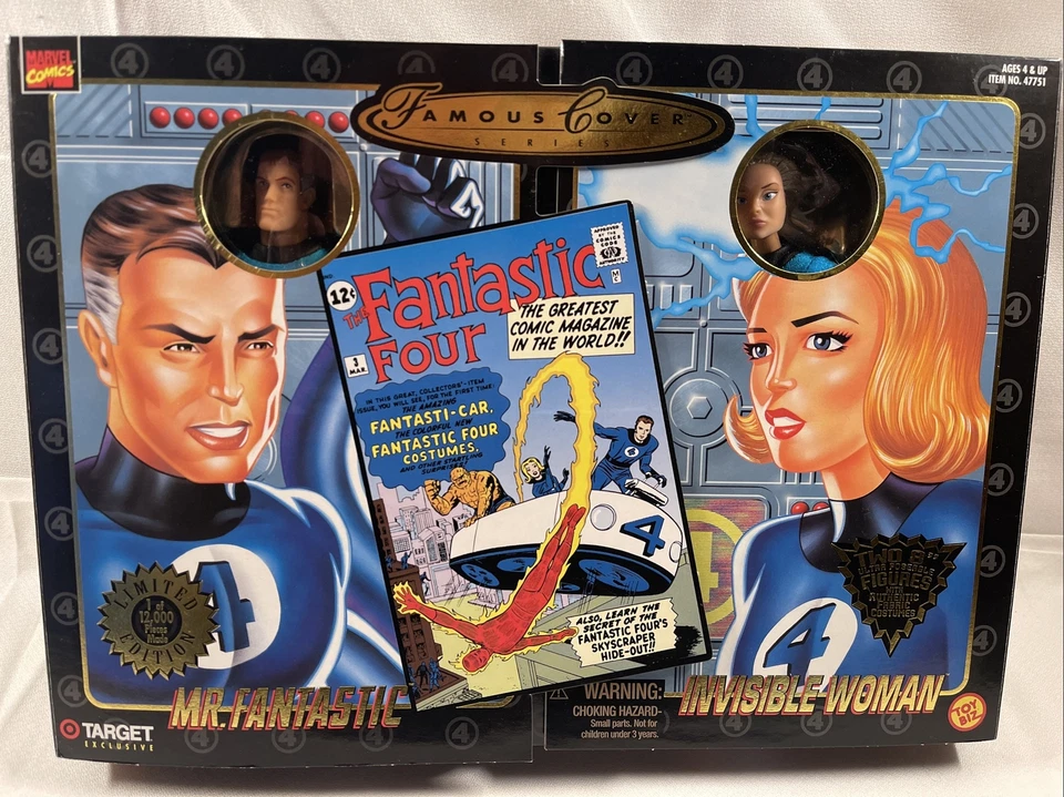  Marvel Famous Covers MR FANTASTICA MUJER INVISIBLE 8" Figura 1998 Toy Biz Nuevo Foto 1 de 4