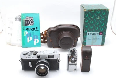 [NEAR MINT in Box] Canon P Rangefinder 35mm Film Camera 50mm f1.8 L39 From JAPAN - Image 1 of 4