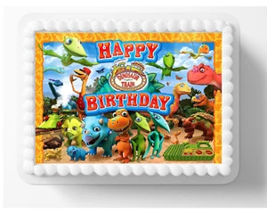 Dinosaur Train Dino Design Edible Image Personalized Edible Birthday Cake Topper - Picture 1 of 4