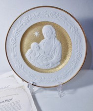 1976 Franklin Mint 10" Christmas Plate Silent Night Excellent