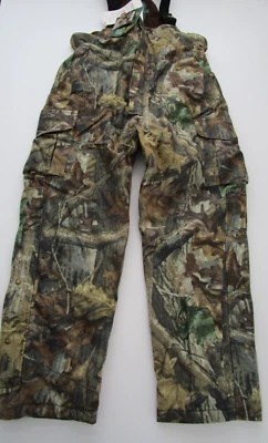 Mens Large Cabela's Dry Plus Insulated Bib Advantage Timber hunting camo overall - Image 1 of 4
