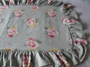 Vintage Pr. Ralph Lauren King Shams Cottage Lane  Quilted Ruffled edge - Picture 1 of 7
