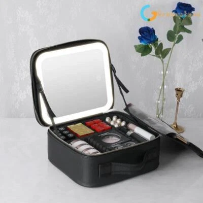 Kosmetiktasche Kosmetiktasche Beautybox mit LED Spiegel Make up Reise Kosmetikta - Bild 1 von 4