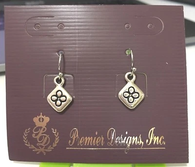 "Старинные посеребренные серьги ""Клевер"" Premier Designs." - Изображение 1 из 4
