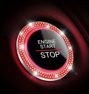 Red Engine Start Stop Push Button Ring Trim - Picture 1 of 3