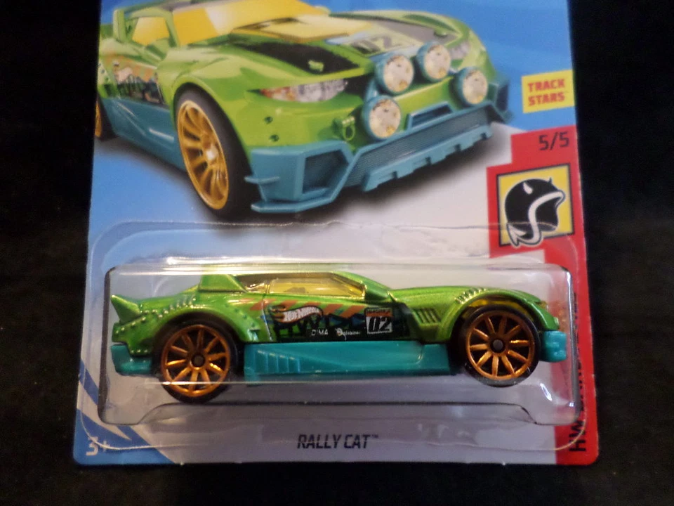 HW HOT WHEELS 2018 HW DAREDEVILS #5/5  RALLY CAT GREEN HOTWHEELS VHTF - Image 1 of 1