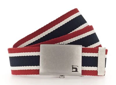 H.I.S cinturón 40mm Ribbon Belt W95 Red / Nightblue - Imagen 1 de 2