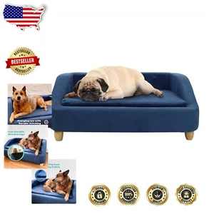 Modern and Stylish Microfiber Dog Bed - 36-Inch Elevated Comfort for Pets - Picture 1 of 11