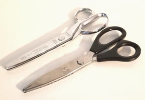 Pinking Shears 7" Wiss Pink-Rite Model E & 7" Griffon Tru-Pink Set of 2 USA - Picture 1 of 12
