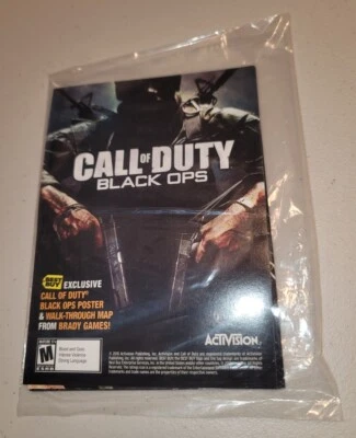Call Of Duty COD 黑色行动 1 百思买 预购海报和演练地图 未拆封 — 第 1/2 张图片