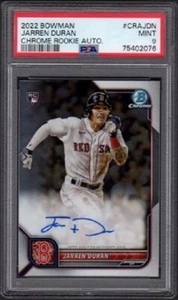 Béisbol 2022 Jarren Duran Bowman #CRA-JDN cromado autógrafo de novato graduado PSA 9 - Imagen 1 de 2