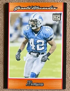 Gerald Alexander 2007 Bowman Orange Rookie #228 /250 Detroit Lions Parallel RC - Picture 1 of 2