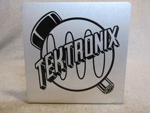 RaRe TEKTRONIX TEK Company Logo Aluminum ONE BOOKEND Excellent - Picture 1 of 5