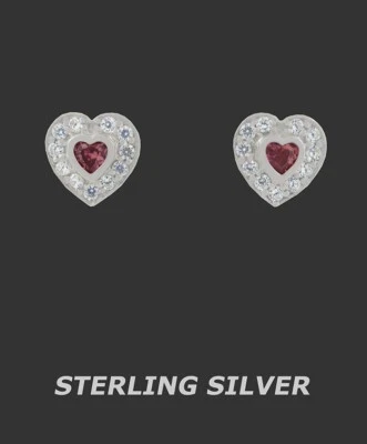 LAB СОЗДАЛ РОЗОВЫЙ ТУРМАЛИН И БЕЛЫЙ САПФИР СЕРЬГИ-ГВОЗДИКИ .925 СЕРЕБРО - НОВЫЙ С ЯРЛЫКАМИ - Изображение 1 из 4