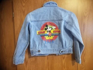 Vtg 1990's Mickey And Co. Denim Jacket Kids Small - Picture 1 of 4