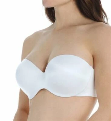 Sutiã novo com etiquetas Maidenform 38B luxo liso sem alças cobertura extra 9472 branco #90102 - Imagem 1 de 3