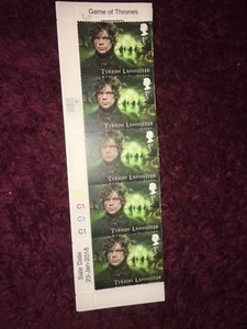 Game Of Thrones Royal Mail  Five  Tyrion Lannister Stamps And Envelope - Picture 1 of 1
