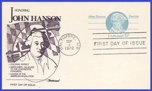 USA5 #UX64 U/A FLEETWOOD FDC John Hanson - Bild 1 von 1