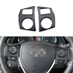 Carbon Fiber Interior Steering Wheel Buttons Trim For Toyota Corolla 2014-2018 - Bild 1 von 12