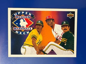 1992 Upper Deck Heroes of Baseball Insert Header Card Fingers Lou Brock #H 8 - Picture 1 of 2