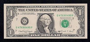 $1.00 Series 1988-A, G-P Block Web Note, Federal Reserve Note, Choice Unc. - Picture 1 of 2