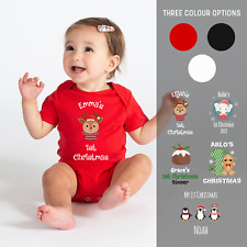 Personalised 1st First Christmas Xmas Baby Bib Choice of designs