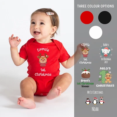 EVER SO PERSONAL Personalisiert 1. erstes Weihnachten Weihnachten Baby Lätzchen Auswahl an Designs