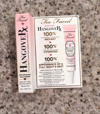 💠TOO FACED Face Primer Hangover Rx Replenishing Mini .16oz Dlx Travel Size NEW - Image 1 of 4