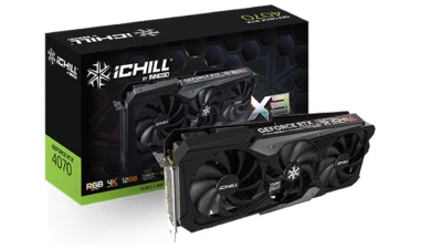 Inno3D GeForce RTX 4070 ICHILL X3 12GB GDDR6X Graphics Card - Image 1 of 4