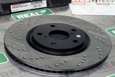 StopTech Sport Drilled Slotted Brake Rotor Front Right for Supra 93-98 2JZ-GTE - Image 1 of 4