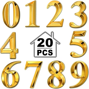 3D Mailbox Numbers 0-9 Self-Adhesive 2 Inch Address Number Stickers Door House N - Picture 1 of 12