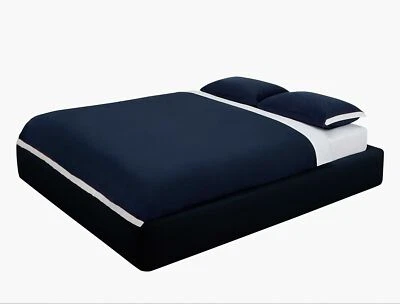 Funda nórdica Calvin Klein moderna Steve algodón modal acanalada tejida - KING - azul marino Foto 1 de 3