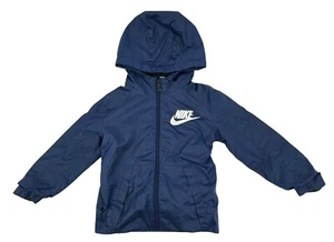 Nike Full-Zip Fleece Lined Jacket Sz S 4-5 Years Navy Blue 104-110CM Kids Youth - Picture 1 of 11