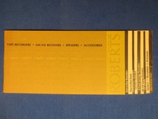 Robers R2R Cassette 8 Track Car Cassette Speakers Sales Brochure Original