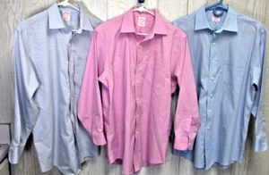 Brooks Brothers Hemden Madison 15,5-32 Paket 3 Button Down Bügelfrei Kariert Spread - Bild 1 von 10