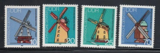 EAST GERMANY Windmills MNH set - Image 1 of 1