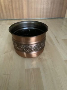 Alter Kupferkessel - Blumentopf - Höhe 14 cm - Breite 18 cm - Kupfer - Bild 1 von 5