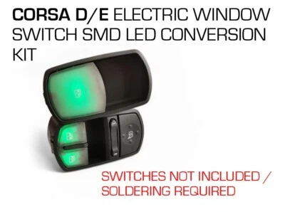 Se adapta a Vauxhall Corsa D E 2006-2020 SMD LED Kit de conversión de interruptor de ventana eléctrico. Foto 1 de 3