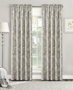 Juego de 2 paneles cortinas de microfibra estampadas La Boheme para salón dormitorio 60 x 84" - Imagen 1 de 7