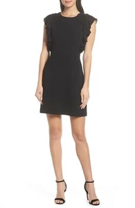 Chelsea28 Women's Pleat Shoulder Sheath Dress Black Size 6 NWT - Picture 1 of 5