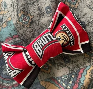 Ohio State Buckeyes Football Logo Bowtie Bow For Dog Collar Handmade Rare Red - Picture 1 of 6