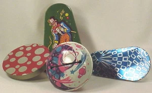 4 Vintage TIN NOISEMAKER TOYS Clowns Galaxy More - Picture 1 of 1