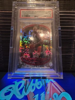 Charles Barkley, 2021 Panini, Kaboom, матч с номером футболки 34/99, PSA 8 - Изображение 1 из 4