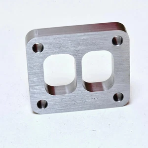 T4 Divided 3/4" Inlet Spacer Turbo Manifold Flange fits Garrett Borg Precision - Picture 1 of 2