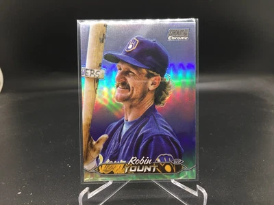 Robin Yount 2024 Stadium Club refractor cromado #130 Cerveceros Salón de la fama Foto 1 de 2